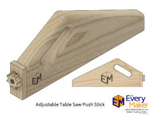 Adjustable Table Saw Push Stick Plans